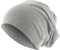 Roughtex Jersey Beanie leichte Mütze aus Baumwolle Stretchmaterial Heather Grey M/L