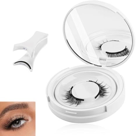 Magnetic Eyelashes with Applicator, Reusable Magnetic Lashes, 1 Pair Cat Eye Lashes, Natural False Eyelashes, No Glue Needed Fake Eyelashes