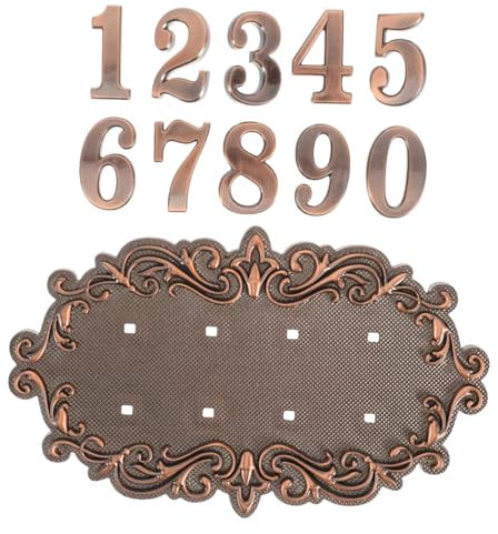Generic 1 Set Hausnummer-Adressschild, Vintage-, Hellur-Schild für Haustür, Madea-Briefkästen, Namensschilder für draußen, Poster, Briefkasten, Zahlen, Aufkleber, Jahrhundert-Paket,