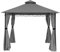 Tonnelle 3 x 3 m, étanche, Stable, résistante à l'hiver, Robuste, avec Rideaux, Respirante, pour Camping, Jardin et terrasse, Gris foncé