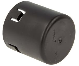 tecuro Endkappe DN50 für Drainagerohr - Kabelschutzrohr, mit Klicksystem, PP-schwarz für Rohr