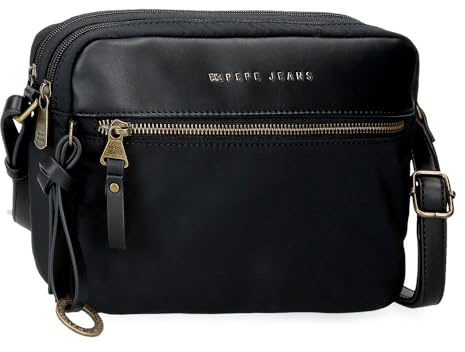 Pepe Jeans Morgan, Damentaschen und Reiseaccessoires, beige, schwarz, grünes Kunstleder, von Joumma Bags