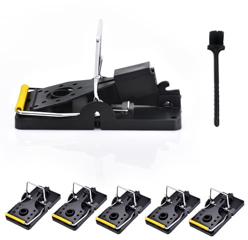 Piege a Rat - Piege a Souris - Pack de 6 Pièges à Souris Haute Sensibilité Réutilisables pour Intérieur et Extérieur, Contrôle des Rongeurs Sûr et Efficace pour Souris, Idéal pour la Maison, le Garage