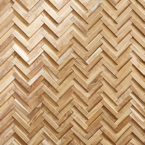 Revestimiento madera palo roto 1,04 m2 teca