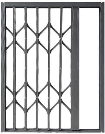 Fenstergitter Einbruchschutz Ausziehbares Fenstergitter mit Einbruchschutz, Verstellbare Aluminium-Schiebefenster-Sicherheitsgitter, Kindersicherung Verhindert Versehentliches Herunterfallen(44x56in/1