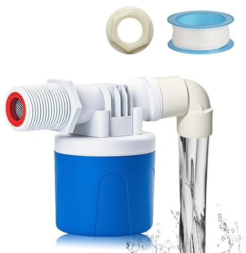 Schwimmerventil für Wassertanks, 3/4 Zoll Seitenanschluss, Automatisches einstellbares Wasserstandsregelventil für Fischteiche, Pools, Viehtränken und Bewässerungssysteme