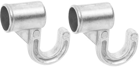 CONGARTENO Closet Hanger Connector Hooks Over Cabinet and Under Cabinet Hooks Aluminium Alloy Wardrobe Rod Support Easy Installation 2 Pack
