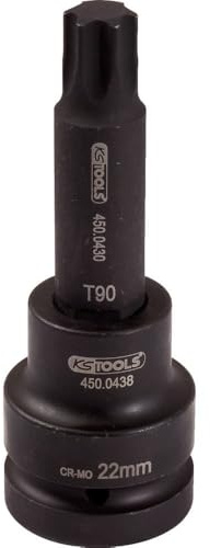 KS Tools 450.0474 1 Kraft-Bit-Stecknuss TX, lang, T90
