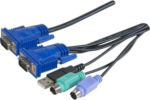 Cordon pieuvre VGA/USB-PS2 1,8 mètres pour KVM