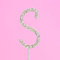 4.5cm Clear Crystal Diamante Rhinestone Cake Topper Alphabet Letters - Silver Letter S