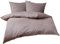 Mako Satin Damast Paisley Bettwäsche Garnitur Davos 200x220 + 2X 80x80 Gold braun - grau