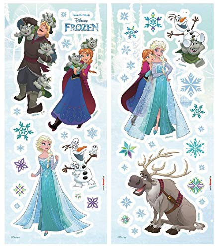 Komar Disney Deco-Sticker FROZEN | 14 x 33 cm | Wandtattoo, Wandbild, Wandsticker, Wandaufkleber, Walltattoo, Eiskönigin, Elsa, Anna, Prinzessinnen, Kinderzimmer | 14803