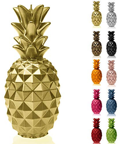 Candellana Ananas Paraffinkerze 100x100x210 mm - Gold Kerze Dekorativ - Kerzen Aesthetic 3D - Candles Aesthetic - Dekorative Kerzen Geschenk - Aesthetic Candle - Dekokerze - Candle Decoration