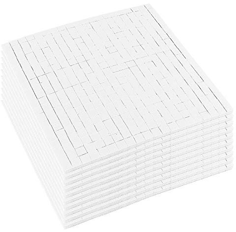 Ideen mit Herz 4000 Schaumklebepads, 5 x 5 mm, 3-D Klebepads, doppelseitig klebend, 10 Bogen à 400 Stück (weiß, 3)