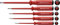 PB Swiss Tools VDE - Set di cacciaviti elettrici PB 5538, 5 pezzi (0/1/2/3/4), isolati fino a 1.000 Volt, 100% Swiss Made, colore: Rosso