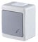 Aufputz Lichtschalter Wechselschalter IP44 Farbe Grau 10A 230V serie BETA