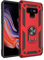 BestST Custodia Galaxy Note 9 Cover, 360° Girevole Regolabile Ring Armor Bumper TPU Case Magnetica Supporto Smartphone Silicone Custodie Heavy Duty Antiurto per Samsung Galaxy Note 9 Case, Rosso