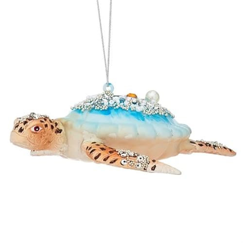 Sass & Belle | Strandspaßige Schildkröten-Weihnachtskugel aus Glas für Weihnachten