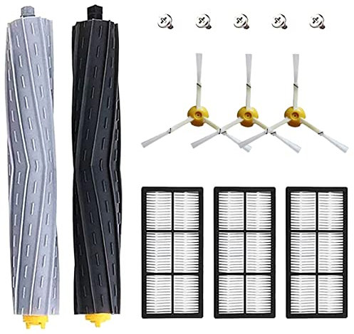 MZY LLC Confezione da 13 pezzi di ricambio per iRobot Roomba serie 800 900 805 860 870 871 880 890 960 980 985, kit di rifornimento con 1 estrattore di detriti, 3 filtri, 3 spazzole laterali e viti