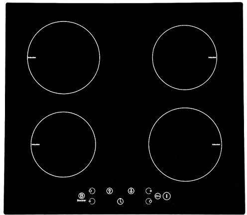 Piano Cottura Induzione, Piano Cottura Incorporato in Vetroceramica Integrato Con Sensore Controllo Touch, Nero (7600W - 4 Fuochi - 60CM)