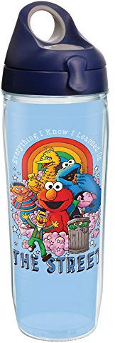 Tervis Sesame Street Everything I Know Made in USA Double Walled Insulated Tumbler Travel Cup Keeps Drinks Cold & Hot, 24oz Water Bottle, Classic