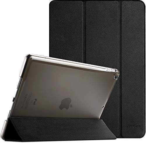 ProCase Coque pour iPad 10.2, iPad 9 2021, iPad 8 2020, iPad 7 2019, A2602 A2603 A2604 A2605 A2270 A2428 A2429 A2430 A2197 A2198 A2200, Housse Étui de Protection, Veille/Réveil Automatique-Noir 2