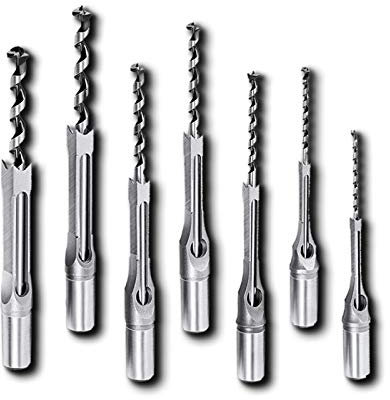 Lot de 7 forets à mortaiser à trou carré en acier rapide pour travail du bois