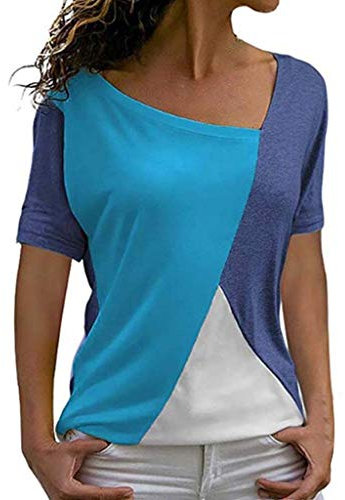 NNGOTD t-Shirt aus holzfasern Tunika blusen für Damen Shirt Langarm Damen walbusch Damen blusen armeeverkauf Hemd Blau XXL