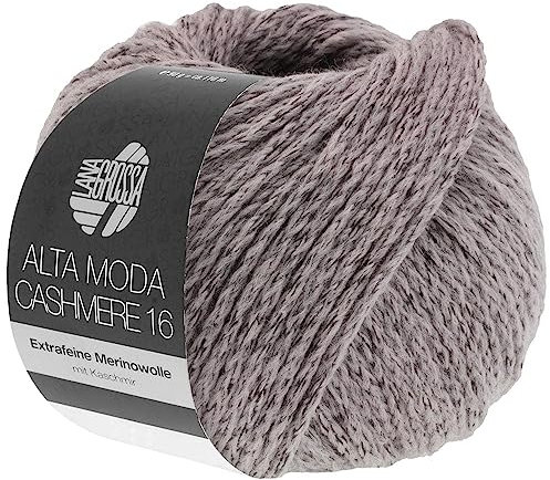 LANA GROSSA Alta Moda Cashmere 16 | Feinste 16 Mikron Merinowolle mit Kaschmiranteil | Handstrickgarn aus 78% Schurwolle (Merino) 12% Kaschmir & 10% Polyamid (Nylon) | 50g zum Stricken | 110m Garn 61