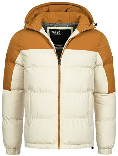 Indicode Herren Danix Winterjacke mit Kapuze | Herrenjacke Jacke Steppjacke Männer Fog, XL