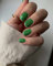 Sethexy Court Carré Vert Faux ongles Glossy Couleur pure Ongles à coller Collection 24Pcs Acrylique Faux Ongles Autocollants pour femmes et filles