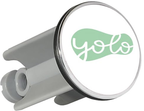 Huuraa Waschbeckenstöpsel YOLO You only live Once Geschenk 4cm für Waschbecken Abflussstopfen YOLO Geschenkidee