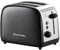 Russell Hobbs 2 Slice Lift & Look Toaster (Longer slots, 6 Browning levels, Defrost/Reheat/Cancel function, Removable Crumb Tray, 1670W, Black & Stainless Steel Gloss finish) 26550