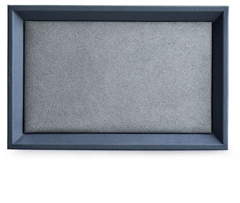 Oirlv Premium Blu-Grigio Vassoio Piatto Per Gioielli Vassoio Organizzatore Per Esposizione Di Gioielli,Vassoio Organizzatore Per Comodino O Cassettiera (Piccolo)