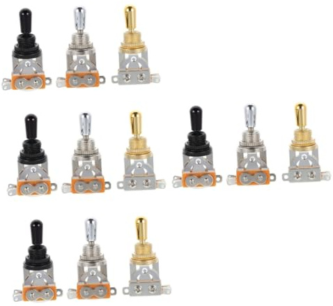 HEMOTON 4 Set Di Pickup Per Chitarra in Metallo A 3 Vie Con Interruttore A Levetta Accessori Per Pickup Per Chitarra Elettrica 3 Pezzi*4