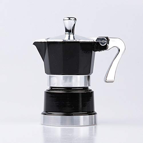 OQHAIR Moka Pot Mini Moka in Alluminio Caffettiera Moka Apparecchio per Il caffè Macchina per caffè Espresso Piano Cottura Macchine per Il caffè (Colore : Blu Dimensioni : 1 Tazza) (Nero