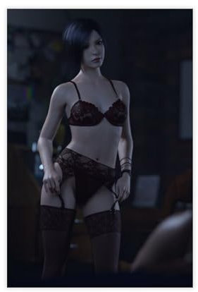 NWGACS Leinwand-Poster, Motiv: Resident Evil Ada Wong 10, Wandkunst, Dekordruck, Gemälde für Wohnzimmer, Schlafzimmer, Dekoration, ungerahmt, 30 x 45 cm