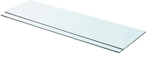 Kavolet 2pcs 90x25 cm Glasboden Glasscheibe Glasplatte Glasregal Transparent Regalboden Glas Einlegeboden Glasablage für Badezimmer Wandregal Badablage 8 mm stärke