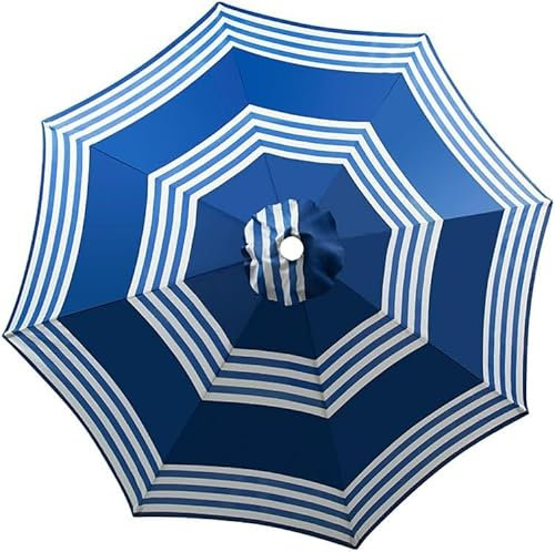 SANGOGO Housse de Rechange pour Parasol de 3 m - Imperméable - avec Pare-Soleil - Protection UV - Auvent de Rechange pourbaleines - Auvent de Rechange pour Parasol d'extérieur