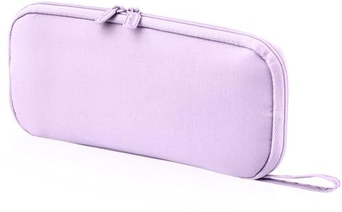 iSuperb Pencil Case Large Capacity Student Pencil Bag Canvas Pencil Pouch Girls Women Stationery Storage Bag Double Zipper Pencil Organizer High School Office Students Teens Adults (Purple)