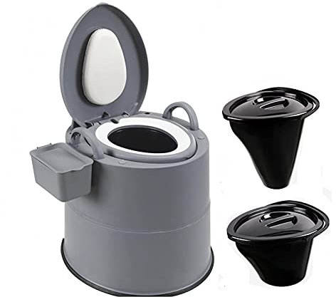 WC Mobile per WC Portatile, con Cestino Lavabile E Porta Rotolo di Carta Igienica WC da Campeggio, con capacità di Carico Massima Fino A 150 kg, per Il Campeggio, La Spiaggia E L'escursionismo