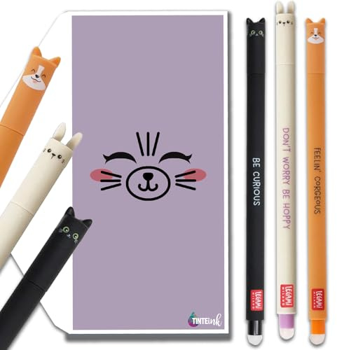 Tinte Ink Legami Erasable Pens Bundle Envelope - (Pet Collection (3 Pens))
