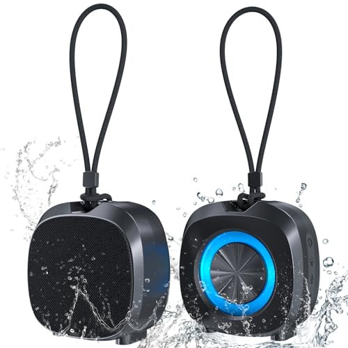 Bluetooth Speaker Clear Loud Stereo Sound Portable Wireless Speaker with Lights, IPX5 Waterproof Speakers BT5.3 TWS Speakers, Long Playtime for Home/Party/Outdoor/Beach Electronic Gadgets Birthday Gif