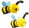 Tabanzhe 2PCS Honey Bee Car Antenna Toppers-Cute Smiling Bee Ornaments for Car Antenna Automobile Roof Decoration Decorative Antenna Anti-Collision Doll Decoration Ball