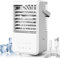 Air Cooler, 1000ML Portable Air Conditioner with 3 Wind Speeds, 7 Night Light and Timing Function, 90° Rotatable Evaporative Air Coolers Quiet Desktop Mini Air Cooler Fan for Home Office Dorm Camping