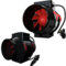 POWERSTAR ELECTRICALS Powerful Inline Extractor Fan – Mixed Flow Duct Ventilation for Hydroponics, Grow Rooms & HVAC – Black & Red (8 Inches 200MM)