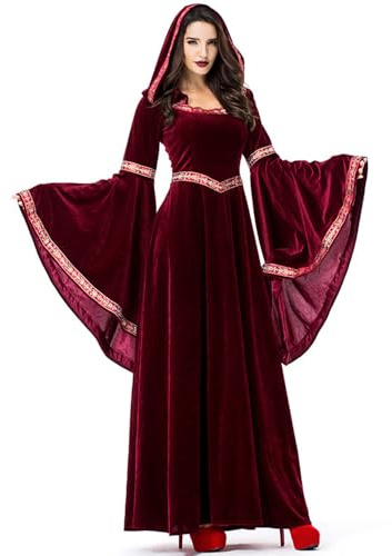 Feynman Costume Médiéval - Costume de la Renaissance Médiévale - Palais Noble - Robe de Princesse d'Halloween - Reine Victorienne