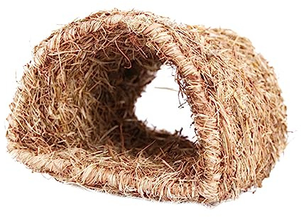 TOYANDONA Kaninchen Spielplatzspielzeug Gras Tunnel Aus Robustem Stroh 22x20x16cm Geeignet Für Hamster Und Andere Kleintiere Zum Toben