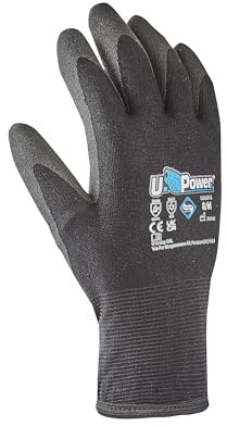 U-Power Arbeitshandschuhe OLAF 12er Pack Nylon Spandex Hppe u-bubble 15 Nadeln zur Erhöhung der Geschicklichkeit und Passform