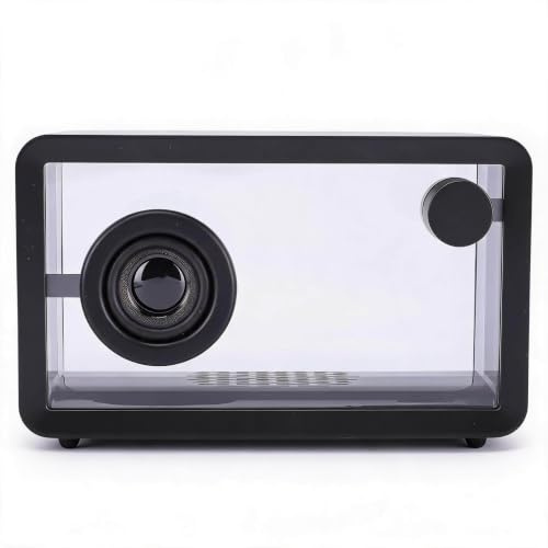 Sxhlseller Altavoz Bluetooth Transparente, Altavoz Bluetooth Portátil con Sonido Potente con Luces RGB, Calidad de Sonido Envolvente para Interiores y Exteriores
